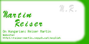 martin reiser business card